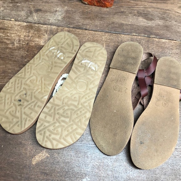 Women’s Size 8 Sandals Brown Creme - Picture 4 of 6